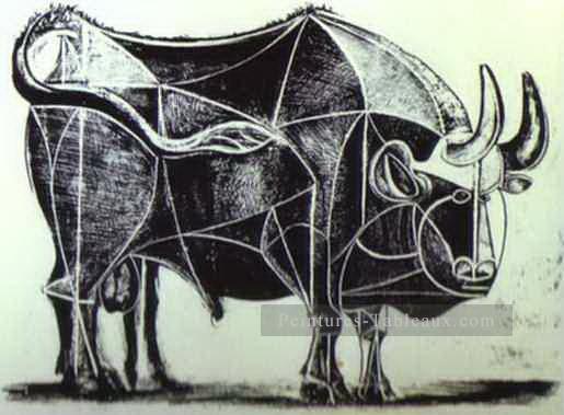 L’état des taureaux IV 1945 cubiste Peintures à l'huile